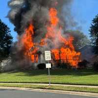 <p>The scene of the Charles County fire.</p>