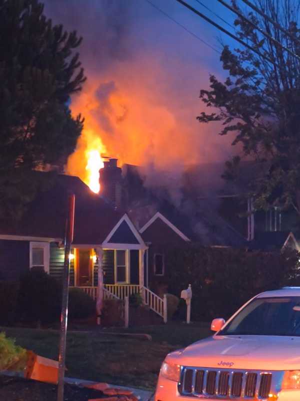 Woman Rescued From Burning Home In Virginia As Flames Shoot From Roof (PHOTOS)