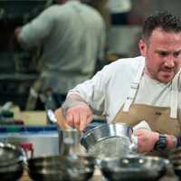 <p>Joe&nbsp;Tartamella competes on Season 23 of "Hell's Kitchen."</p>