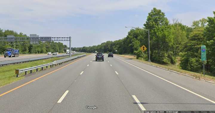 Interstate 295 North at milepost 65.4 in Hamilton Township, Mercer County, NJ.