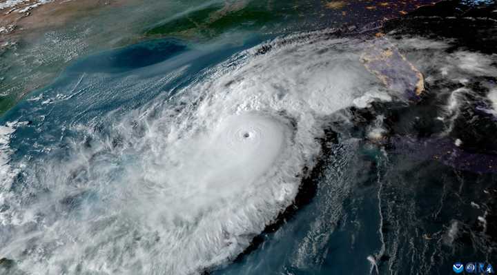 Image of Hurricane Milton from a NOAA satellite in October 2024.