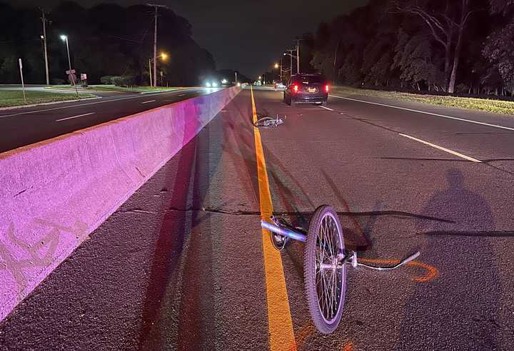 A bicycle was hit by a minivan in Manchester Township, NJ, on July 11, 2024.