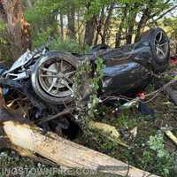 Vehicle Overturns, Catches Fire On I-81 In Cumberland County (PHOTOS)
