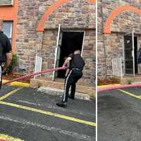 <p>Elmwood Park Administrator/Police Chief Michael Foligno assisted at the June 12 fire at the Townhouse Inn and Suites on eastbound Route 46.</p>