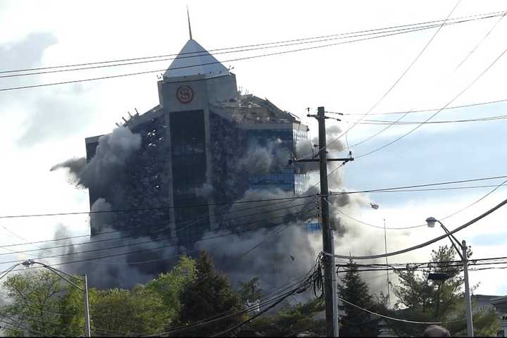 Video Shows Sheraton Crossroads Implosion