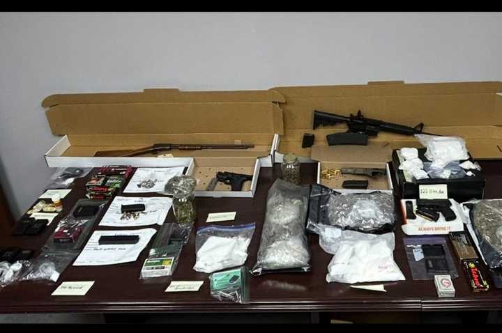 The recovered contraband by Maryland State Police.