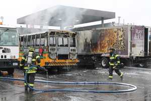 Four Trucks Go Up In Flames At Route 17 Diesel Shop