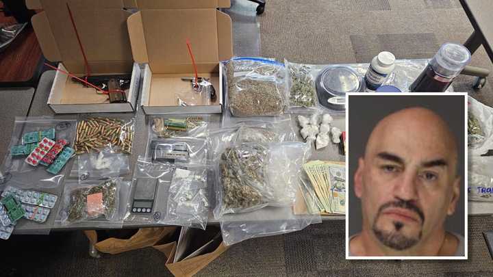 Gregory Borges; contraband seized in the July 12 raid.