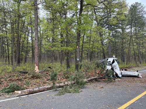 Pennsauken Man Airlifted After Crashing Pickup Into Several Trees In ...