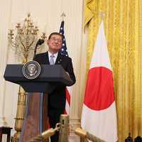 <p>Japanese Prime Minister Ishiba Shigeru and US President Donald Trump during a joint news conference at the White House on February 7, 2025.</p>