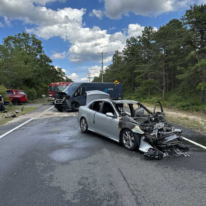 Three vehicles crashed in Manchester Township, NJ, on June 27, 2024.