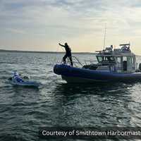 Marine Bureau, Harbormaster Rescue Six From Kayaks, Riptide On Long Island Sound In Suffolk Co.