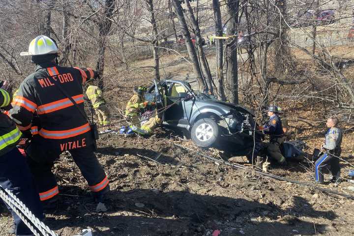 Man Critically Injured After Tractor-Trailer Crash On I-95 In CT Ejects Him Into Tree