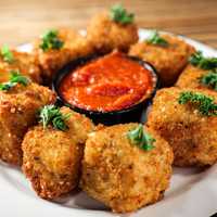 <p>Mozzarella balls at Gameroom Eats.</p>