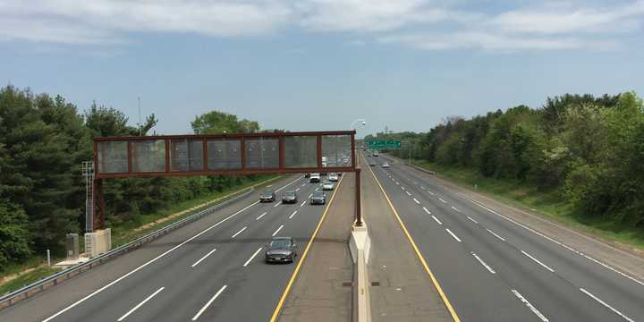 The New Jersey Turnpike near Exit 5 in Westampton Township, NJ.