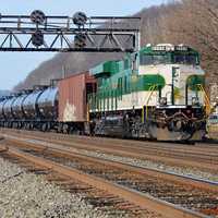 <p>A Norfolk Southern freight train.</p>