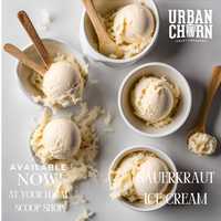 <p>Bowls of sauerkraut ice cream at Urban Churn. </p>