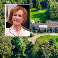 <p>The 13,000-square-foot Georgian colonial, located at 10 Cliffdale Road in Greenwich, belonged to the late TV star Mary Tyler Moore.&nbsp;</p>