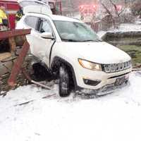 Jeep Crashes Through Fence, Into Stone Wall In Upper Allen, Injuring Chambersburg Woman