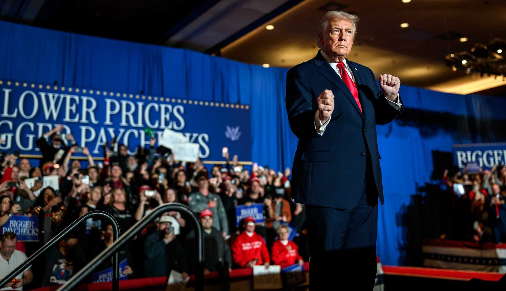
President Donald Trump during a rally at Mount Airy Casino Resort in Mount Pocono, PA, on December 9, 2025.
  

