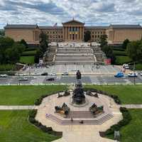 <p>An aerial view of the Philadelphia Museum of Art.</p>