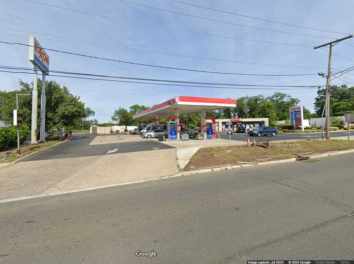 The Exxon gas station in South Amboy, NJ.