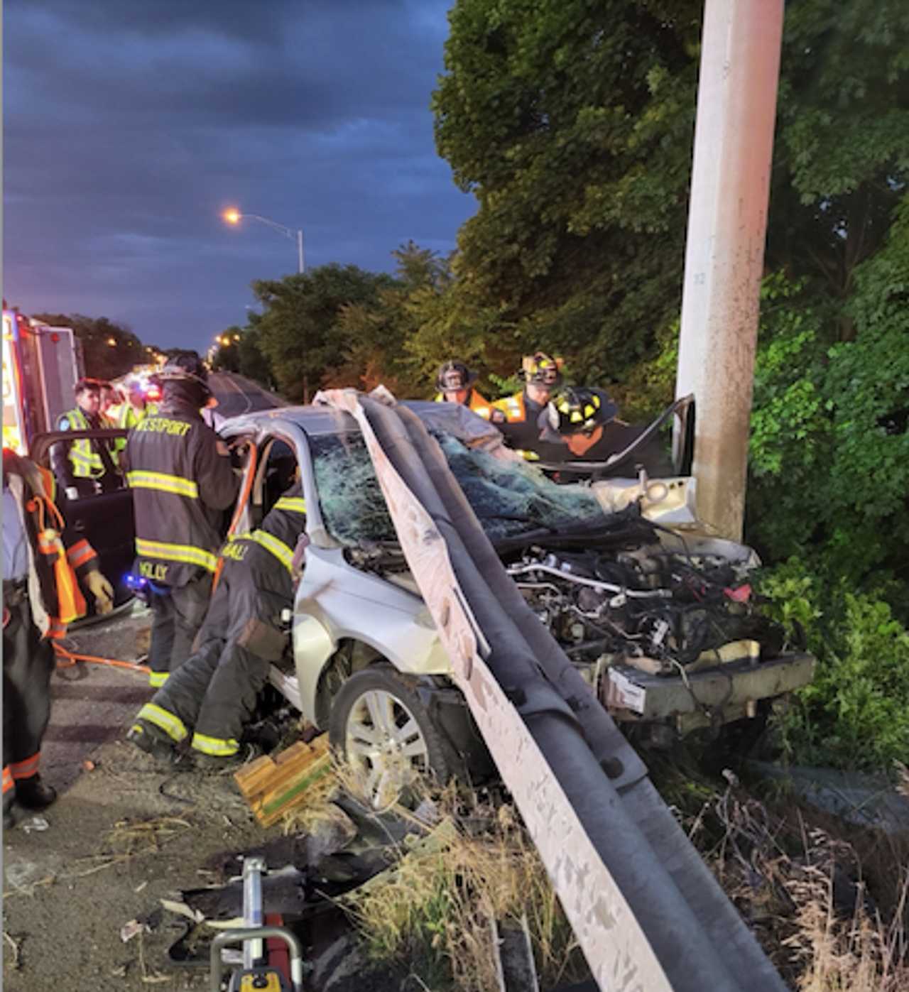 A look at the crash scene on I-95 in Westport.

