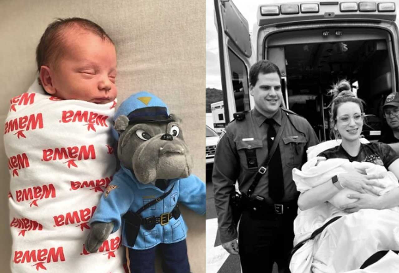 NJ State Trooper Catches Baby No. 5 In Swift Wawa Parking Delivery Blairstown Daily Voice