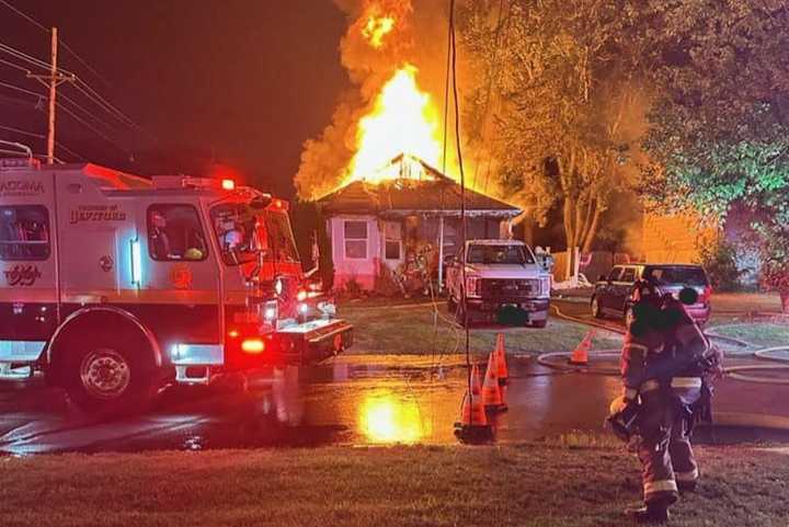 Scene of the house fire in Deptford early Friday, July 5.