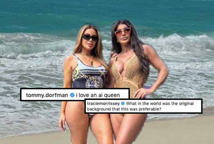 Teresa Giudice is being called out for an obvious photoshop job on a birthday post for Larsa Pippen.