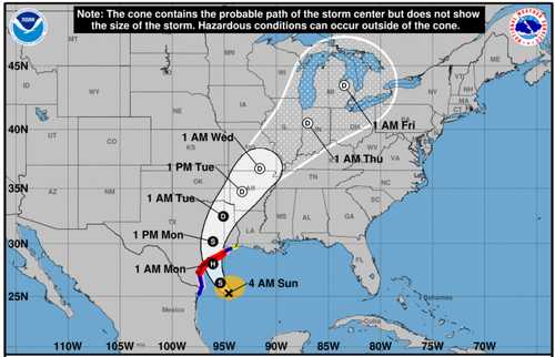 Tropical Storm Beryl Expected To Make Landfall In US As Hurricane, Then ...