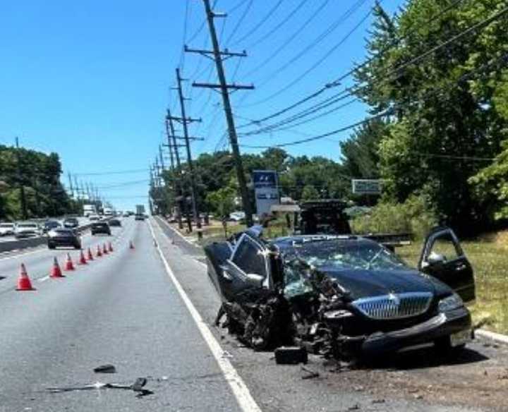 Scene of the June 28 crash on Route 1 in South Brunswick.