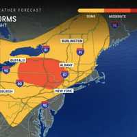 <p>AccuWeather forecast map Monday-Monday night.</p>