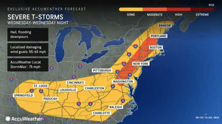 AccuWeather forecast map.