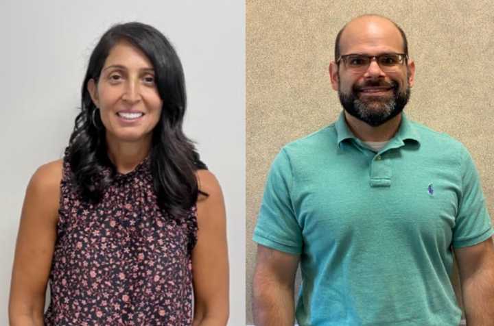 Parthena Proskinitopoulos and Nicholas Torres, the new assistant principals of Weston High School.