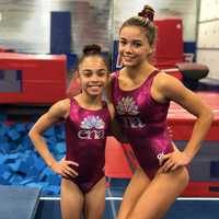 <p>Hezly Rivera and Livvy Dunne at ENA in Paramus.</p>