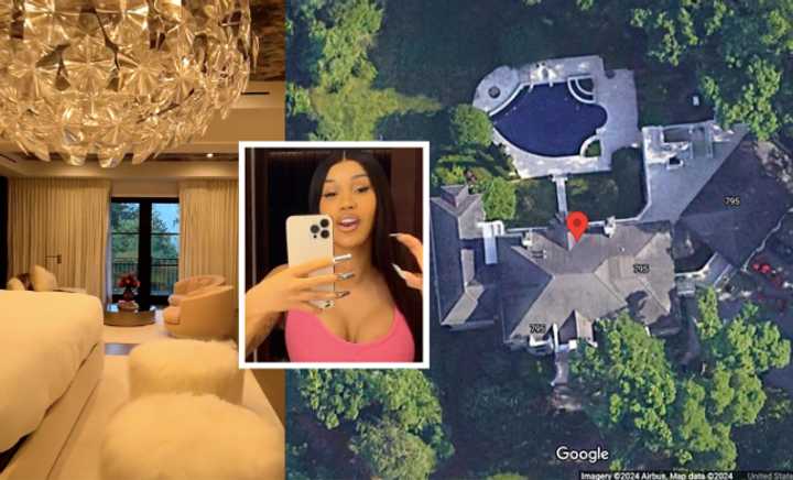 Cardi B shares a video from the inside of her Tenafly mansion in squashing rumors that she and rapper husband Offset are trying to sell their Atlanta compound, right.