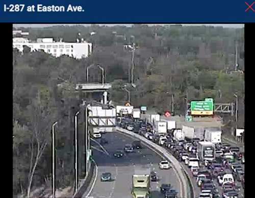 Overturned Vehicle Shuts All Lanes Of Route 287 (Developing) | Edison ...