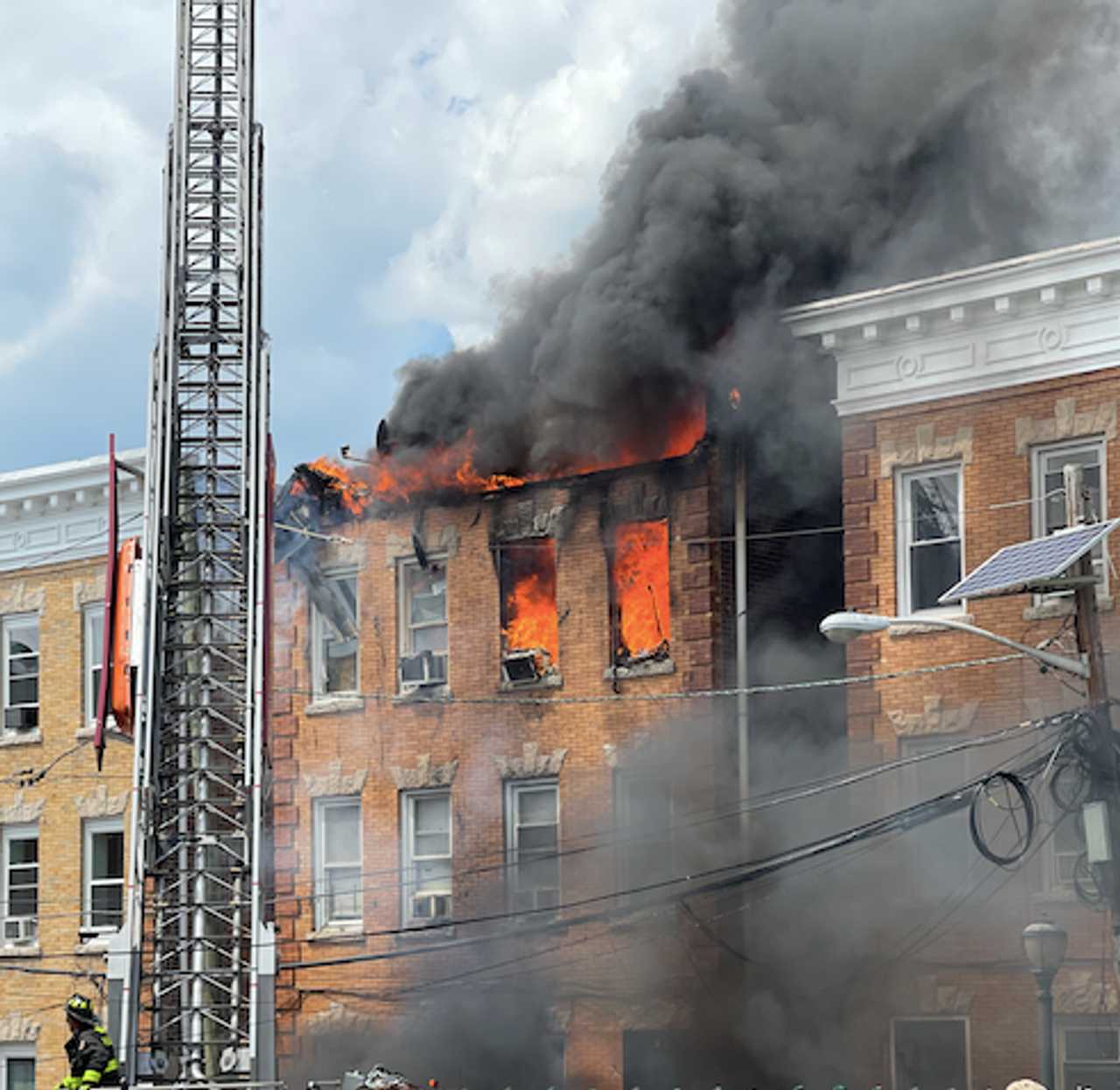 Video Shows Fire Collapsing Passaic Apartment Building, 70 Displaced ...