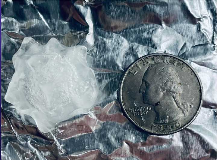 A photo of quarter-size hail that fell in Rockland County at around 3:30 p.m. Saturday, Aug. 3.