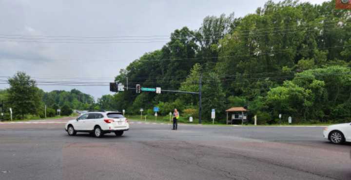 Traffic signals were out after the storm in Doylestown.