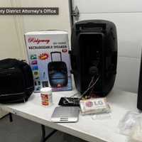 <p>Drugs wre smuggled in karaoke speakers.</p>