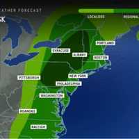 <p>Areas in the darker shades of green are most at risk for flooding.</p>