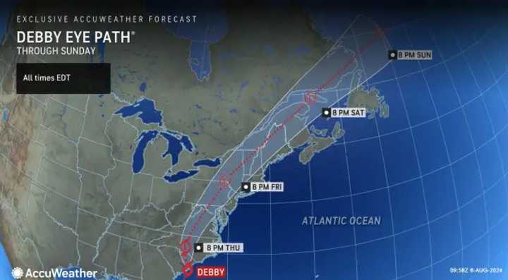 Tracking Hurricane Debby Thursday, Aug. 8 through the weekend.