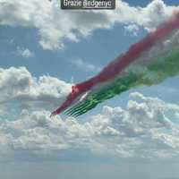 <p>Frecci Tricolori shared a photo from Monday's Hudson River flyover to Instagram.</p>