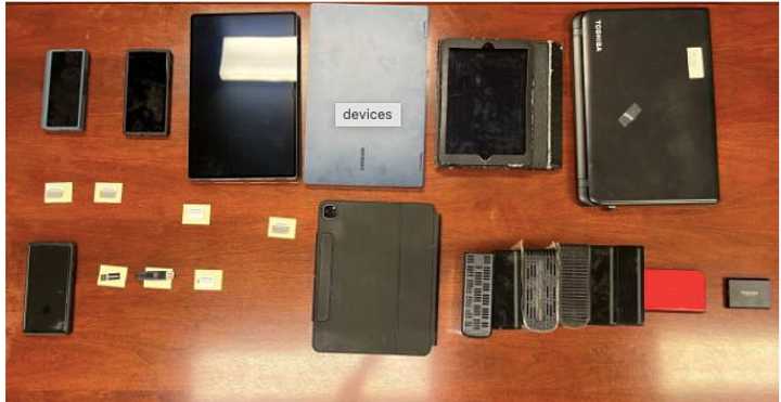 State Police seized items from the suspect's residence, including cell phones, tablets, laptops, hard drives, and other media storage devices, such as SD cards and USB drives.
  
