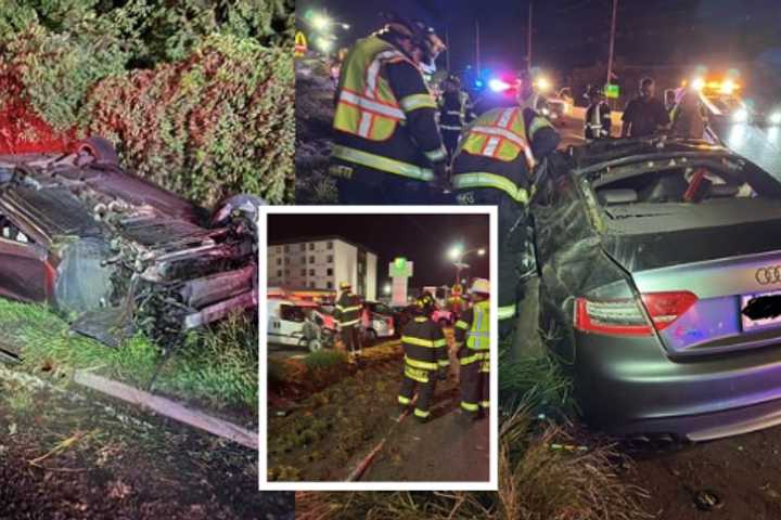 Seven Vehicles Damaged, One Overturned On Route 17