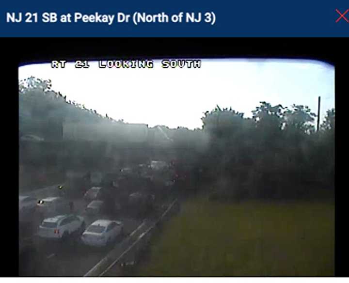 The NJDOT site showed there was a crash taking out one lane on the southbound side, north of Exit 9.