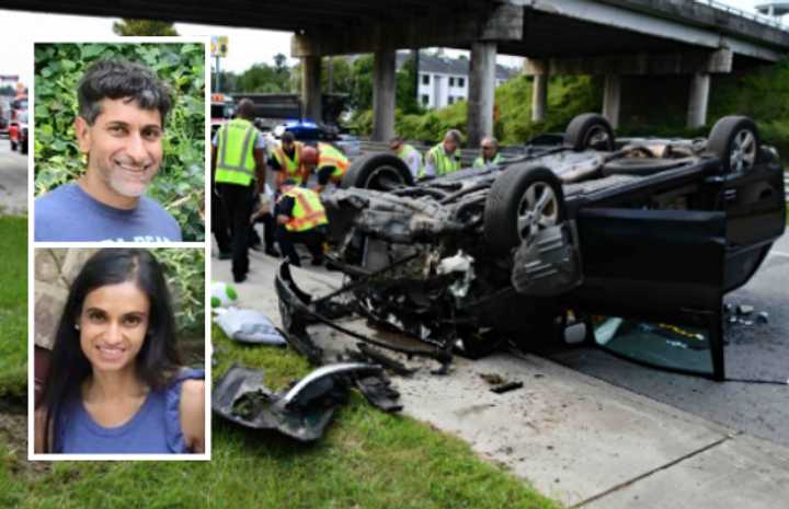 Vivek Talwar his wife,&nbsp;Kiran Bhat Talwar, and their four children were seriously injured in a crash during a road trip through South Carolina, loved ones and firefighters said.