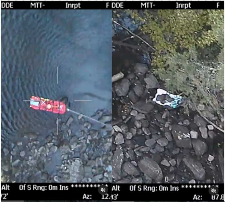 NJSP aerial rescue of cliff diver.